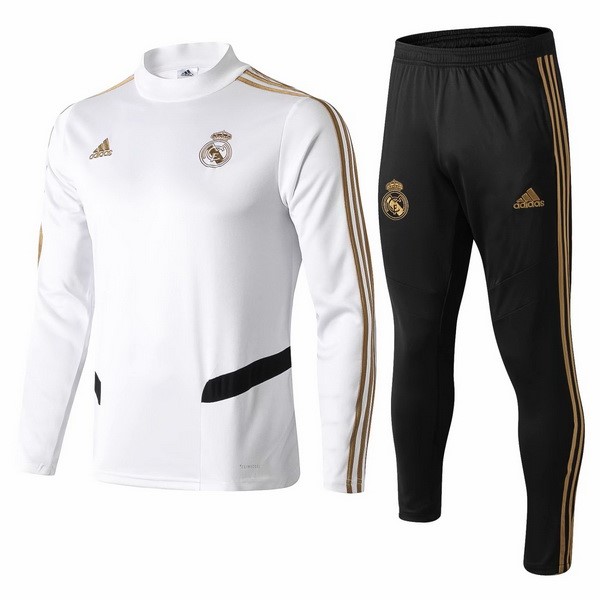 Chandal Niños Real Madrid 2019-2020 Blanco Negro Amarillo